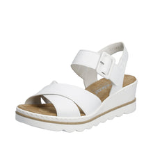 Rieker 67463-80 Alabama White Wedge Sandals