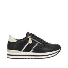 Remonte D1318-01 Rock Black And Gold Leather Trainers