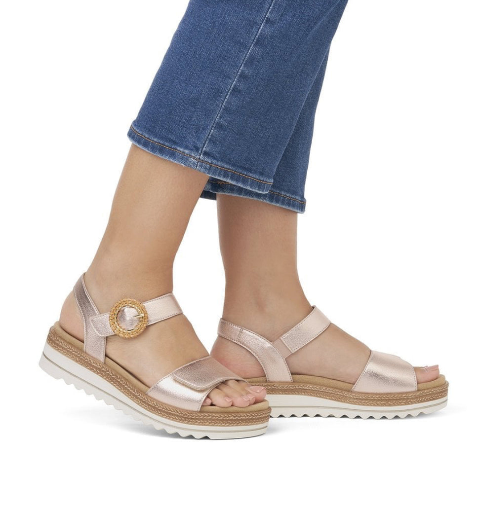 rose gold flatforms