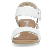 Remonte D1K51-80 Elle Range White Leather Block Heel Sandals