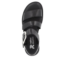 Rieker Evolution W1650-00 Futter Black Leather Gladiator Sandals