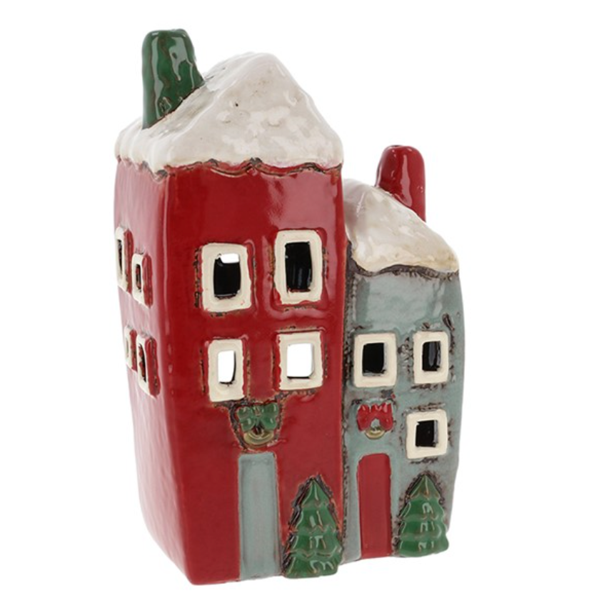 Pottery Festive House Tea Light Holder Missy Online Shoes, Fashion