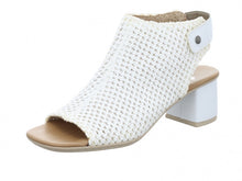 Rieker 64772-80 Alabama White Block Low Heel Interwoven Jute Enclosed Style Sandals