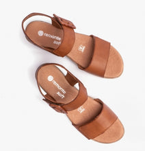 Remonte DON52-24 Odeon Tan Low Heel Leather sandals
