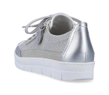 Remonte D5826-90 Pamplona White And Silver Lace-Up Trainers