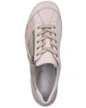 Remonte R3410-60 Manila Porcelain Combination Leather Lace-Up Trainers