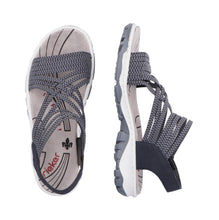 Rieker 68888-14 Navy Stretchy Strappy Walking Sandals