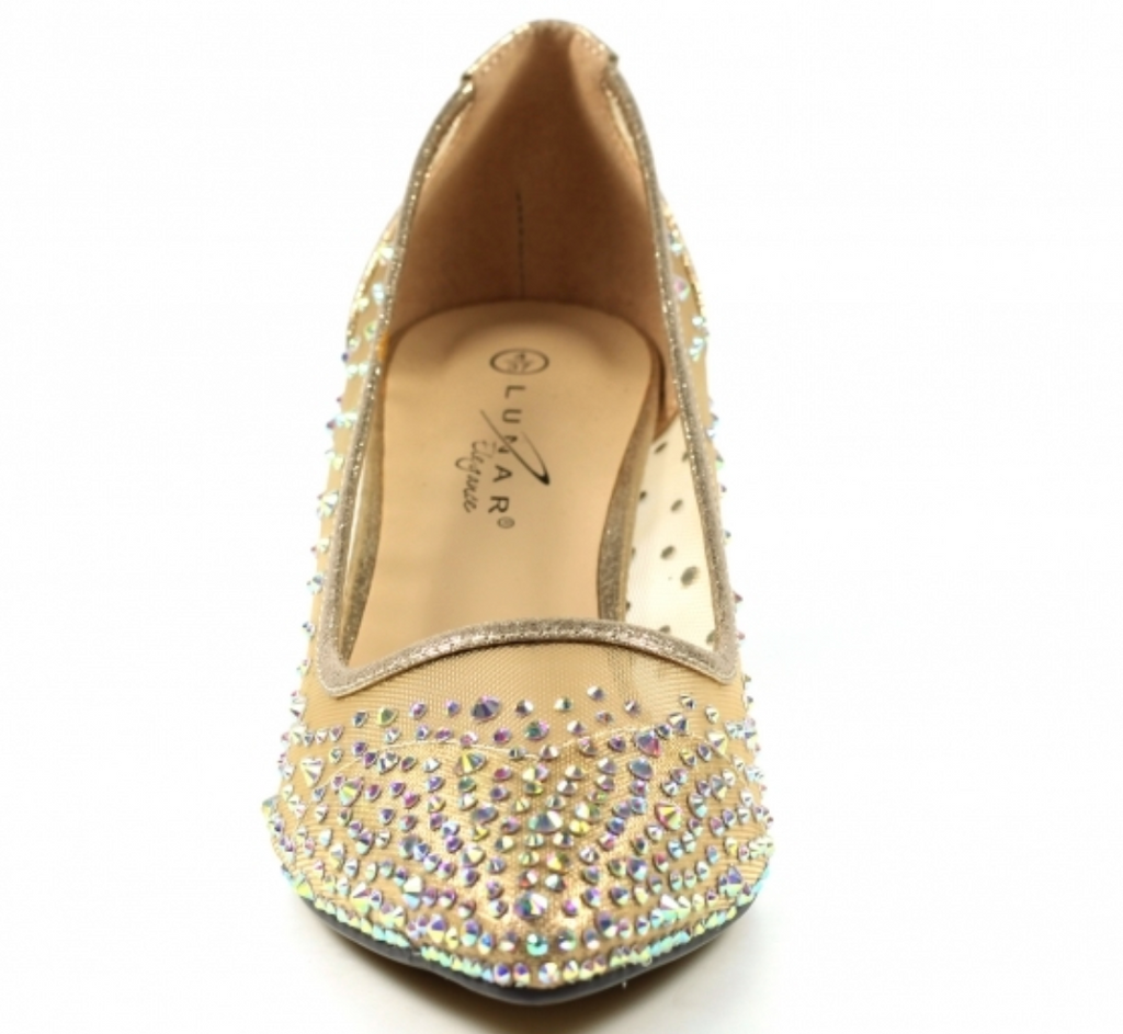 Lunar FLR559 Alisha Gold low Heeled Court Shoes – Missy Online