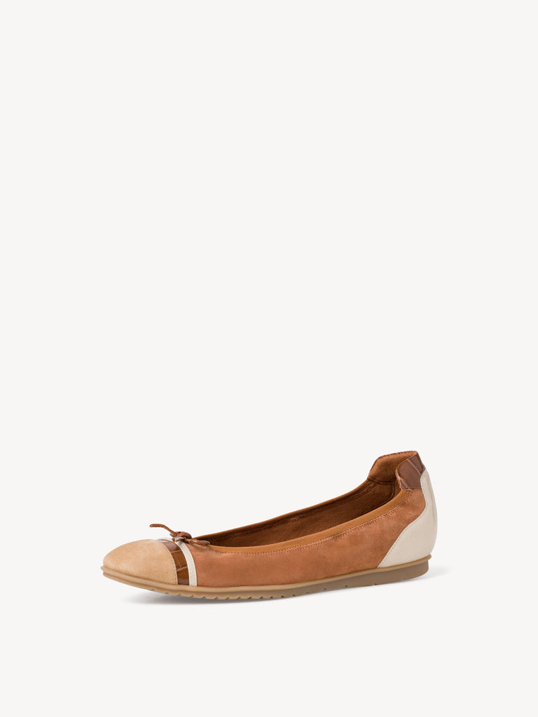 Sporty Ballerinas Tamaris Ballerinas Gold Tamaris 22105-28 Cognac