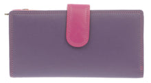 Large Leather Multicoloured Compartment Purse (4 Colours)