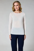 D.E.C.K By Decollage 12733 Plain Fine Knit Round Neck Cashmere Mix Long Sleeve Top (2 Colours)