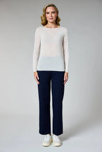 D.E.C.K By Decollage 12733 Plain Fine Knit Round Neck Cashmere Mix Long Sleeve Top (2 Colours)