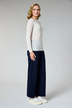 D.E.C.K By Decollage 12733 Plain Fine Knit Round Neck Cashmere Mix Long Sleeve Top (2 Colours)
