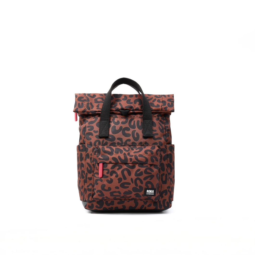 Roka Canfield Small Scarlet Leopard Roll Top Style Backpack