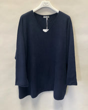 D.E.C.K By Decollage 27727 Plain Oversized Style V-Neck Jumper (5 Colours)