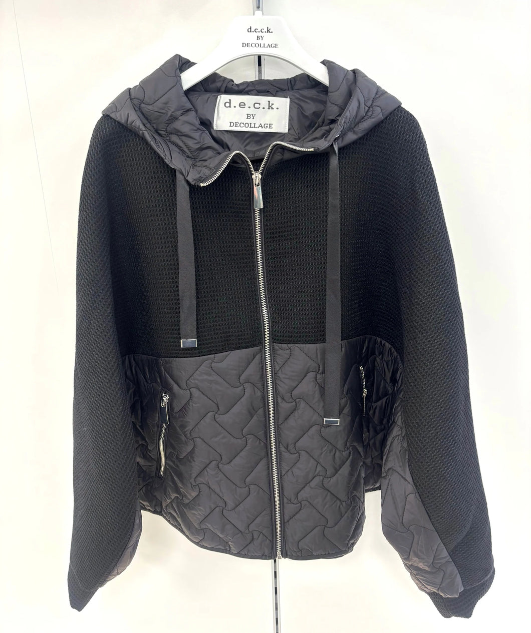 D.E.C.K By Decollage 3018 Plain Hooded Batwing Outerwear Jacket (2 Colours)