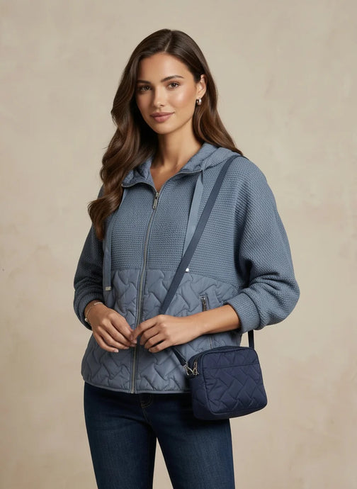 D.E.C.K By Decollage 3018 Plain Hooded Batwing Outerwear Jacket (3 Colours)