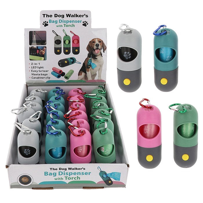 Poo Bag Dispenser With Torch (4 Colours)