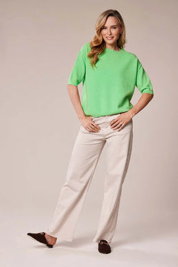 D.E.C.K By Decollage 37741 Plain Round Neck Short Sleeve Knit Top (8 Colours)