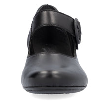 Rieker 41756-00 Black Lugano Leather Low Heel Mary Jane Style Shoes