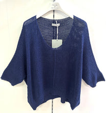 D.E.C.K By Decollage 4350 Plain Open Knit V-Neck Jumper (4 Colours)