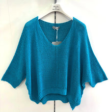 D.E.C.K By Decollage 4350 Plain Open Knit V-Neck Jumper (4 Colours)