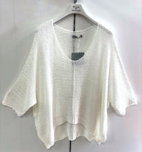 D.E.C.K By Decollage 4350 Plain Open Knit V-Neck Jumper (4 Colours)