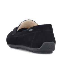 Rieker 43863-00 Black Nubuck Leather Loafers