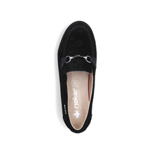 Rieker 43863-00 Black Nubuck Leather Loafers