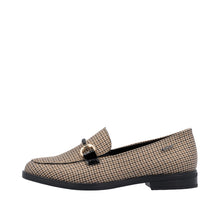 Rieker 46264-60 Beige Combination Checked Loafers
