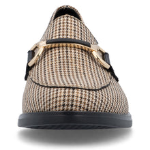 Rieker 46264-60 Beige Combination Checked Loafers