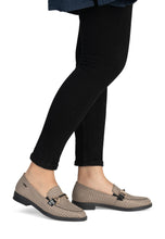 Rieker 46264-60 Beige Combination Checked Loafers