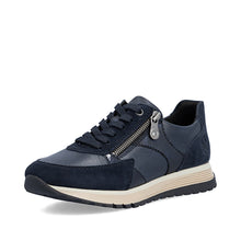 Rieker 49010-14 Navy Combination Leather Trainers