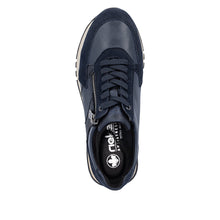 Rieker 49010-14 Navy Combination Leather Trainers