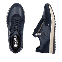 Rieker 49010-14 Navy Combination Leather Trainers