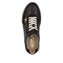 Rieker 49010-26 Chocolate Brown Combination Leather Trainers