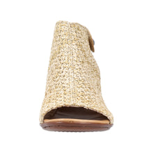 Rieker 64670-60 Bast Low Heeled Sand Jute Interwoven Enclosed Style Sandals
