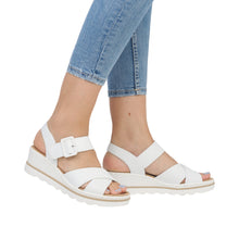 Rieker 67463-80 Alabama White Wedge Sandals