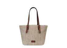 David Jones 7051-3 Medium Rattan Shopper Style Handbag With Coloured Trim(4 Colours)