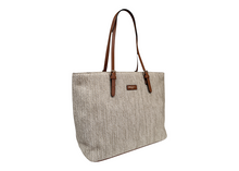 David Jones 7051-5 Rattan Large Shopper Style Handbag With Coloured Trim (4 Colours)