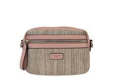 David Jones 7051-7 Rattan Camera Style Handbag With Coloured Trim(4 Colours)