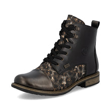 Rieker 74842-00 Black Multi Lace-up Tex Ankle Boots