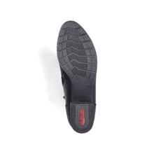 Rieker 78659-00 Minato Black Leather Block Heeled Ankle Boots