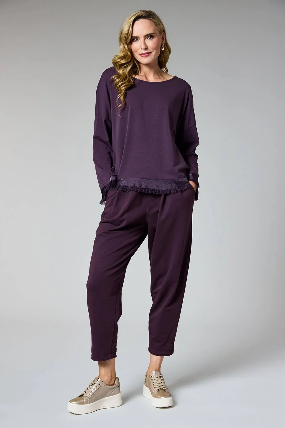 D.E.C.K By Decollage 825231E New Barrel Shaped Stretchy Joggers (5 Colours)