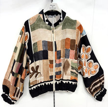 D.E.C.K By Decollage 8772 Abstract Print Bomber Jacket (2 Colours)