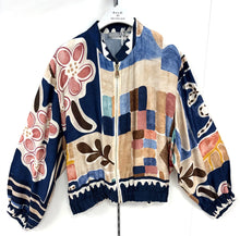 D.E.C.K By Decollage 8772 Abstract Print Bomber Jacket (2 Colours)