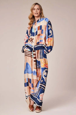 D.E.C.K By Decollage 8772 Abstract Print Bomber Jacket (2 Colours)