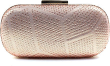 Lunar ZLR524 Francie Rose Gold Gemstone Matching Clutch Bag
