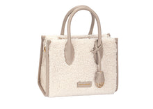 David Jones CM76687 Light Beige Shearling Effect Small Grab Bag
