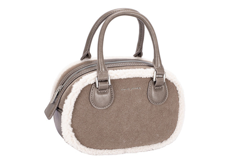 David Jones CM7752 Fungi Shearling Effect Small Grab Bag – Missy